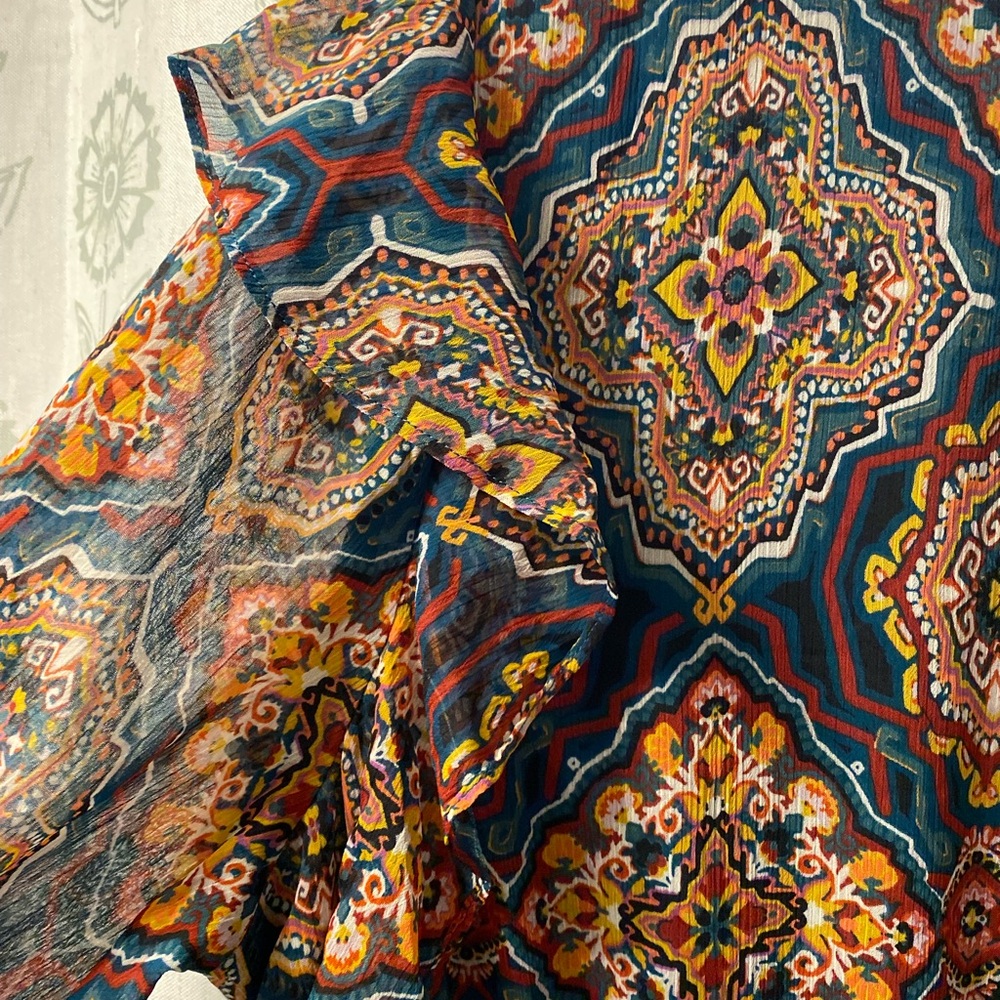 Loft Bohemian Print Maxi Dress XL - Picture 9 of 16